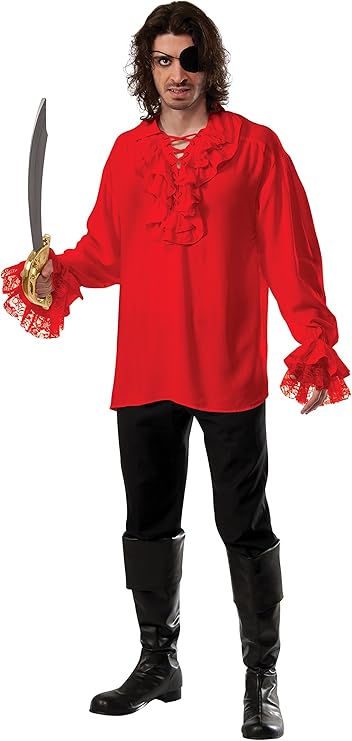 mens ruffled pirate shirt