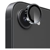 SiHPuoy 3pcs Camera Lens Protector for iPhone 17e/16e, Tempered Glass,Black | 9H+ Hardness, Military Grade Shatterproof, Anti-Scratch, Case Friendly, HD Metal Camera Cover, Does not Affect Night Shots