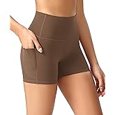 ODODOS Women's High Waist Lounge Yoga Shorts with Pockets, 4"/6"/8"/10" Buttery Soft Biker Shorts