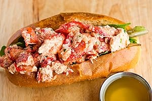 ALL FRESH SEAFOOD Maine Lobster Rolls | 4 Pack | 1 lb Lobster Meat | Includes Fresh Lobster, Brioche Buns, Clarified Butter & Spice Blend | Gourmet Seafood | All Fresh