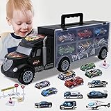Toddler Toys for 3-4 Year Old Boys,Transport Cars Carrier Set Truck Toys with 20 Die-cast Vehicles Truck Toys Cars,Ideal Gift