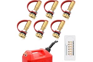 Okimyi Fuel Gas Can Vent Caps, 6 Pack Upgrade Vent Kit for Gas Tank to Allow Faster Flowing