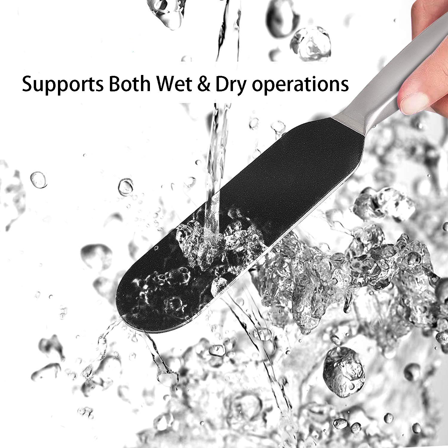 Colossal Rasp Foot File and Callus Remover With Replaceable Paddle, Metal Foot Care Pedicure to Remove Hard Skin, Coarse/Fine Double Side Reusable Pads, Premium Grade Stainless Steel Feet Scrubber : Beauty