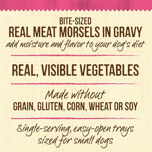 MERRICK LIL’ PLATES GRAIN FREE DINNER DUOS SOFT NATURAL WET SMALL DOG FOOD VARIETY PACK, BEEF AND CHICKEN – (PACK OF 12) 3.5 LB. TUBS