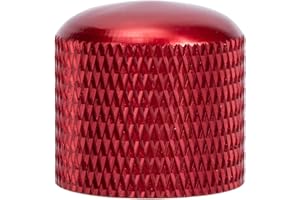 Toddmomy Red Metal Guitar Volume Sound Knob with Potentiometer Connection and Anti-Corrosive Feature