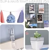 Fuyamp 100 Pcs Clear Mini Pegs 2.5cm Small Crafting Clips Photo Clips view 4