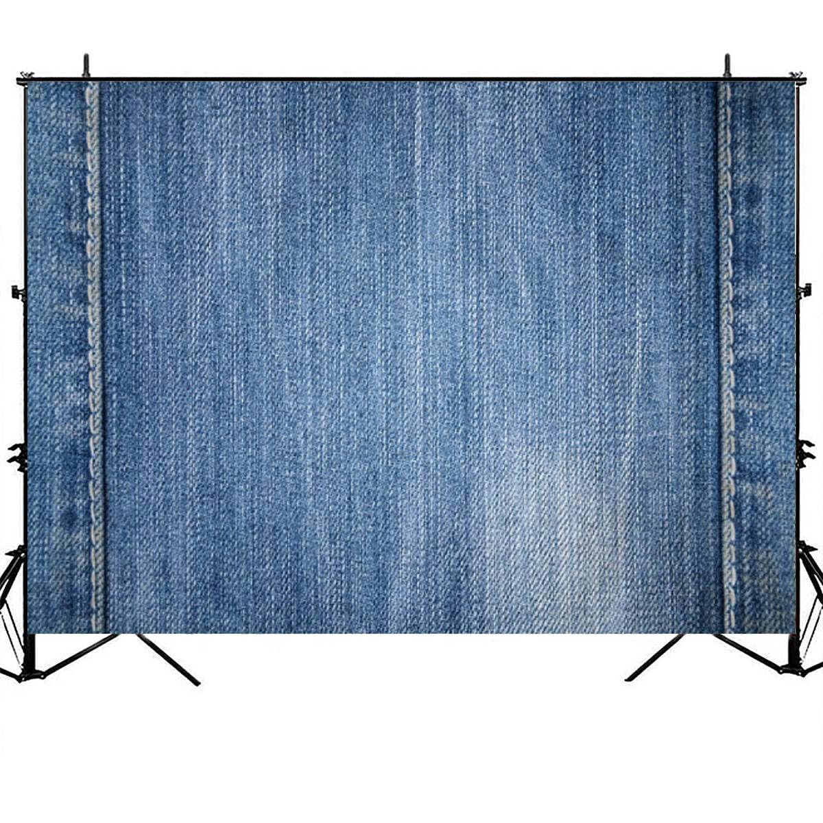 Photo 1 of Jeans Texture Denim Fabric Photography Backdrop Photographer Portrait Banner Photo Studio Photobooth Prop Photography Background Decoration Supplies 7×5ft