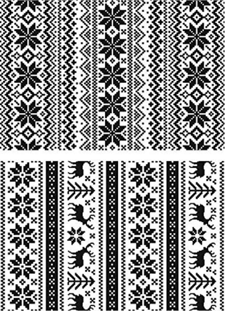 Stampers Anonymous Tim Holtz Cling Rubber Stamp Set 7-inch x 8.5-inch, Holiday Knits