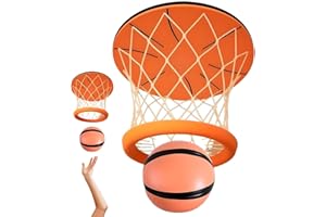 Ceiling Basketball Hoop,Sports Party Game with Net & Ball - Foldable Room Basketball Hoop - for Boys Girls Teens Adults Famil