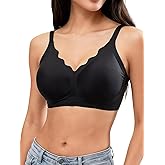 Womens Deep V Bras Wireless Comfortable Bra Supportive No Underwire Bras Tshirt Push Up Bralettes Plunge Seamless Bra