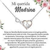 Madrina Godmother Necklace - Joyas De Madrina Proposal Gift for Baptism & Religious Faith Jewelry