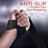 EVO Fitness Lifting Wrist Straps Anti Slip Neoprene Gel Pad Pair view 3