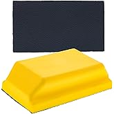 Dura-Gold Pro Series Rectangle 5" x 2-3/4" Hand Sanding Block Pad with Hook & Loop Backing and PSA Sandpaper Conversion Adapter Pad - Automotive Paint Prep Sand Shape Contour Woodworking Furniture