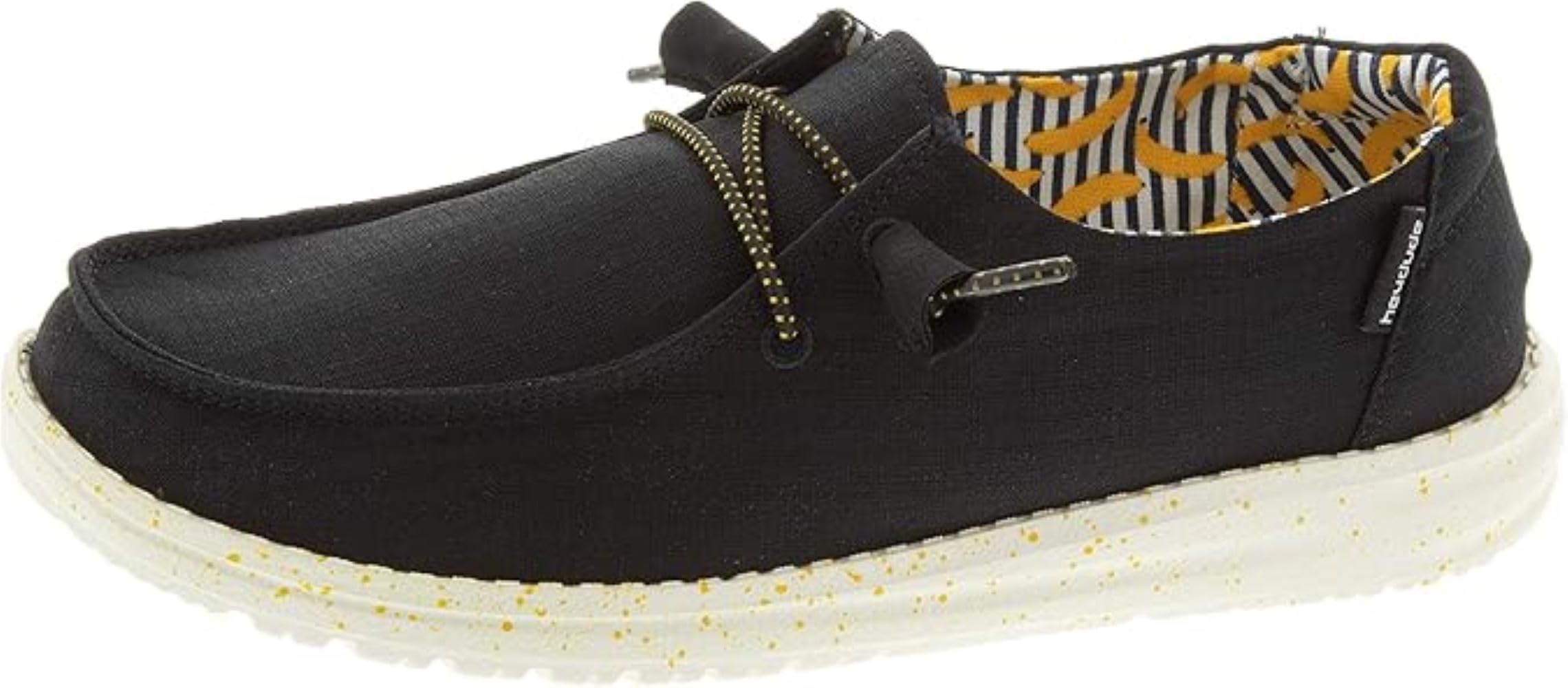 HEYDUDE Women's Wendy Loafer. Black Banana Multi. Size 6 Image