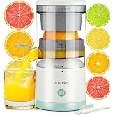 Electric Citrus Juicer Rechargeable - Electric Juicer Machines with USB and Cleaning Brush Portable Compact Juicer for Orange, Lemon, Limes