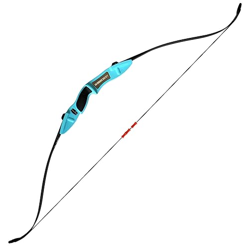 25LB Takedown Recurve Bow – 54” Right Or Left Hand Combat Archery Bow | Fiberglass Limbs, CE/ASTM Certified For LARP & Games