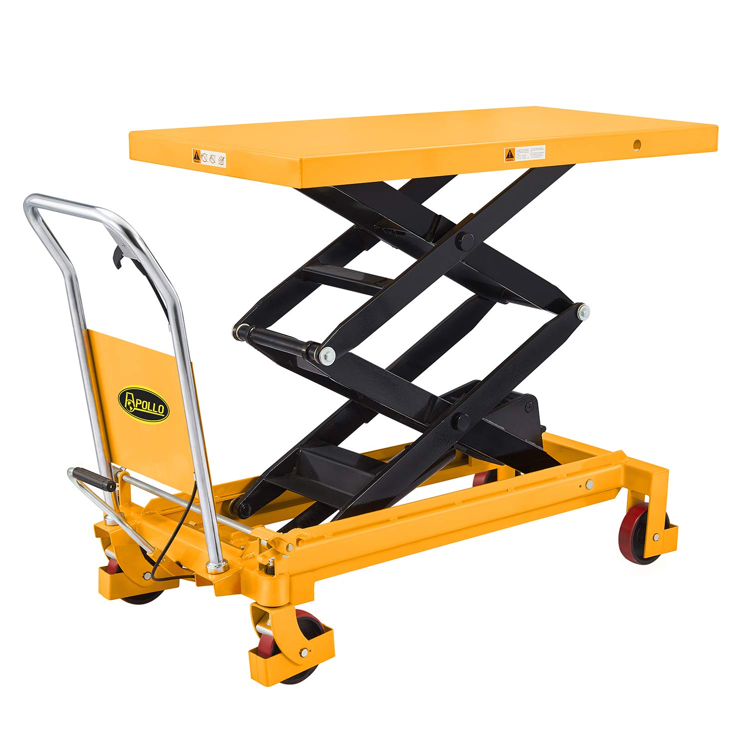 APOLLOLIFT Double Scissor Hydraulic Lift Table/Cart 1760lbs Capacity 59