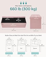 SONGMICS MAZIE Storage Ottoman Bench 110 cm Folding Foot Rest Jelly Pink view 5