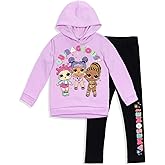 L.O.L. Surprise! Roller Sk8er Daring Diva Diva Girls Pullover Fleece Hoodie and Leggings Outfit Set Little Kid to Big Kid