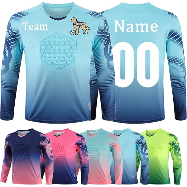 Amazon.com: Custom Goalkeeper Jersey for Kids Adults