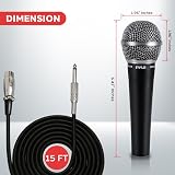 Pyle Dynamic Cardioid Microphone 2-Pack Unidirectional XLR with Pop Filter view 2