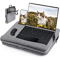 CloudTrip Portable Lap Desk with Cushion and Storage Bag - Home Office Workstation for Couch or Bed, Computer Laptop Stand- A