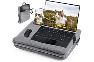 CloudTrip Portable Lap Desk with Cushion and Storage Bag - Home Office Workstation for Couch or Bed, Computer Laptop Stand- A