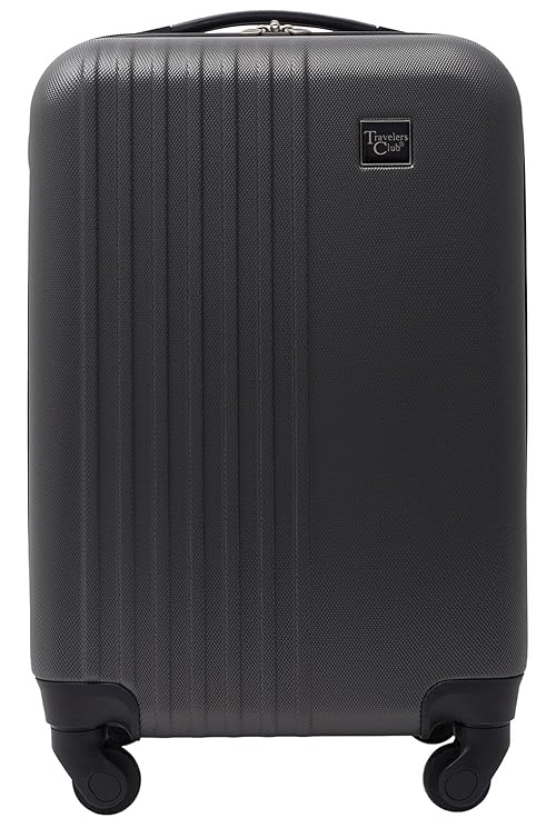 Travelers Club Cosmo Luggage, Charcoal Grey - 20 Inch, 20-Inch