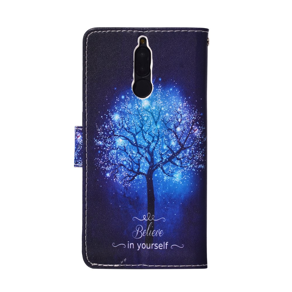 Huawei Mate 10 Lite Case, MagicSky Huawei Mate 10 Lite Wallet Case Folio Flip Premium PU Leather Case Cover with Card Holder Slot Pockets,Wrist Strap,Magnetic Closure for Huawei Mate 10 Lite, Believe in yourself