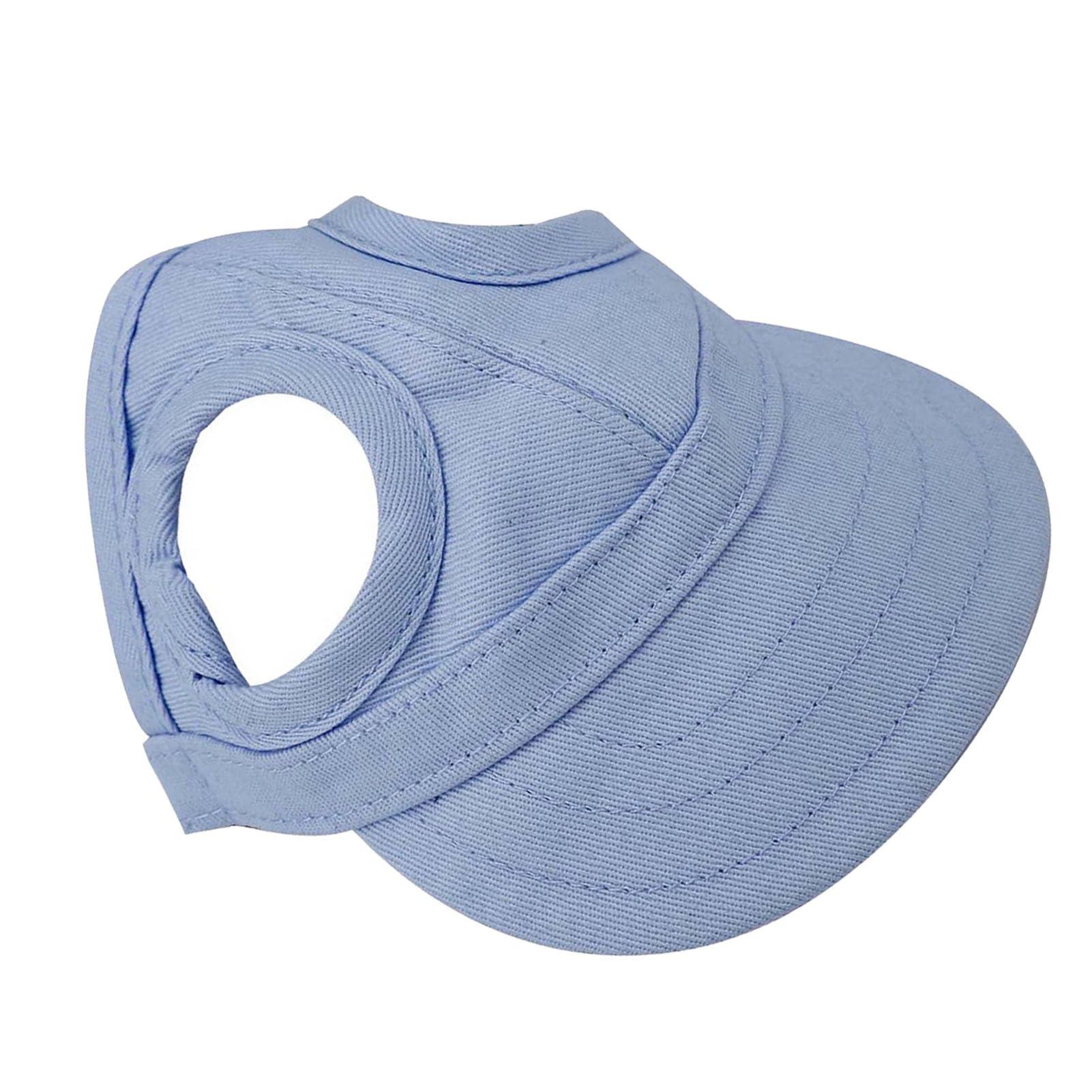 Pssopp Dog Baseball Cap Pet Sports Hat Pet Outdoor Sun Baseball Hat Cap Visor Sunbonnet Outfit with Ear Holes for Puppy Small Medium Dogs (L-Blue)