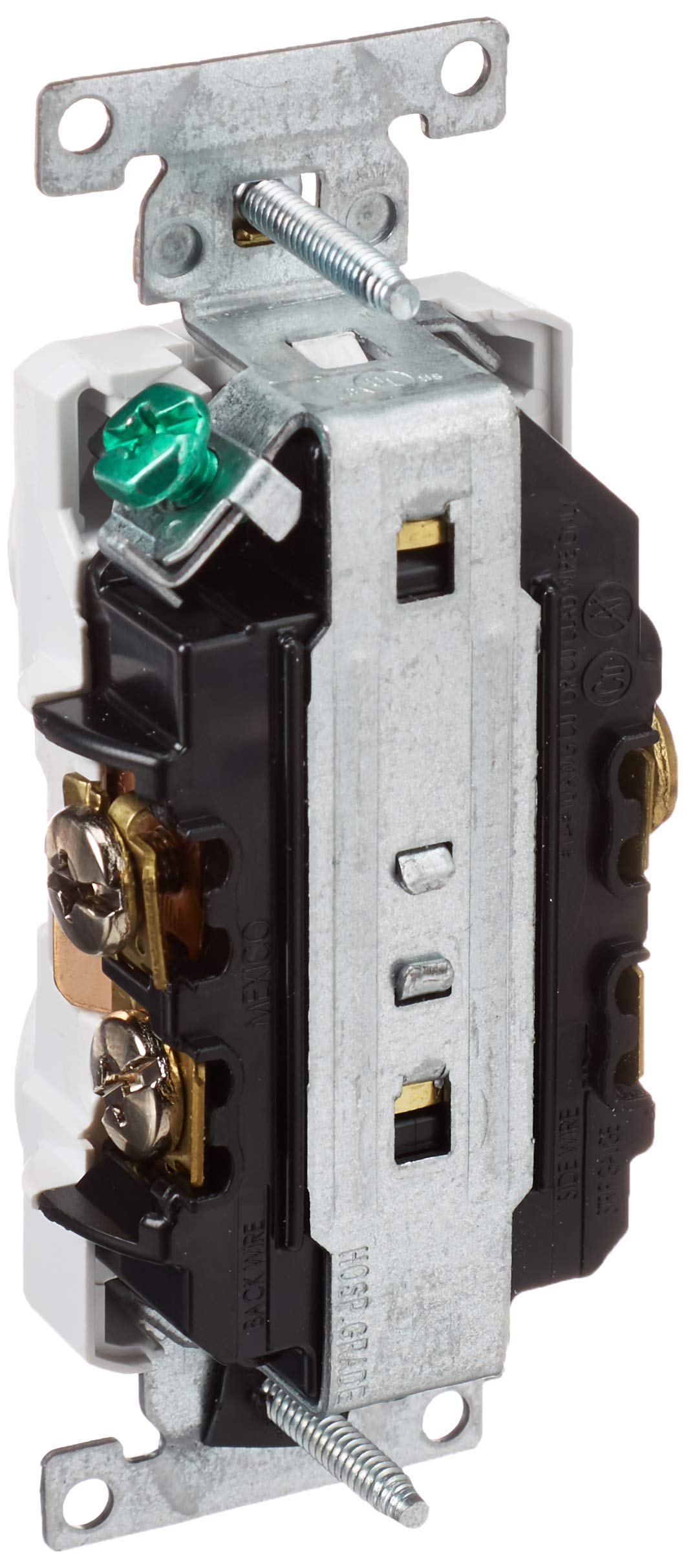 Heavy Duty Hospital Grade Single Receptacles Back and Side Wire 20A 125V