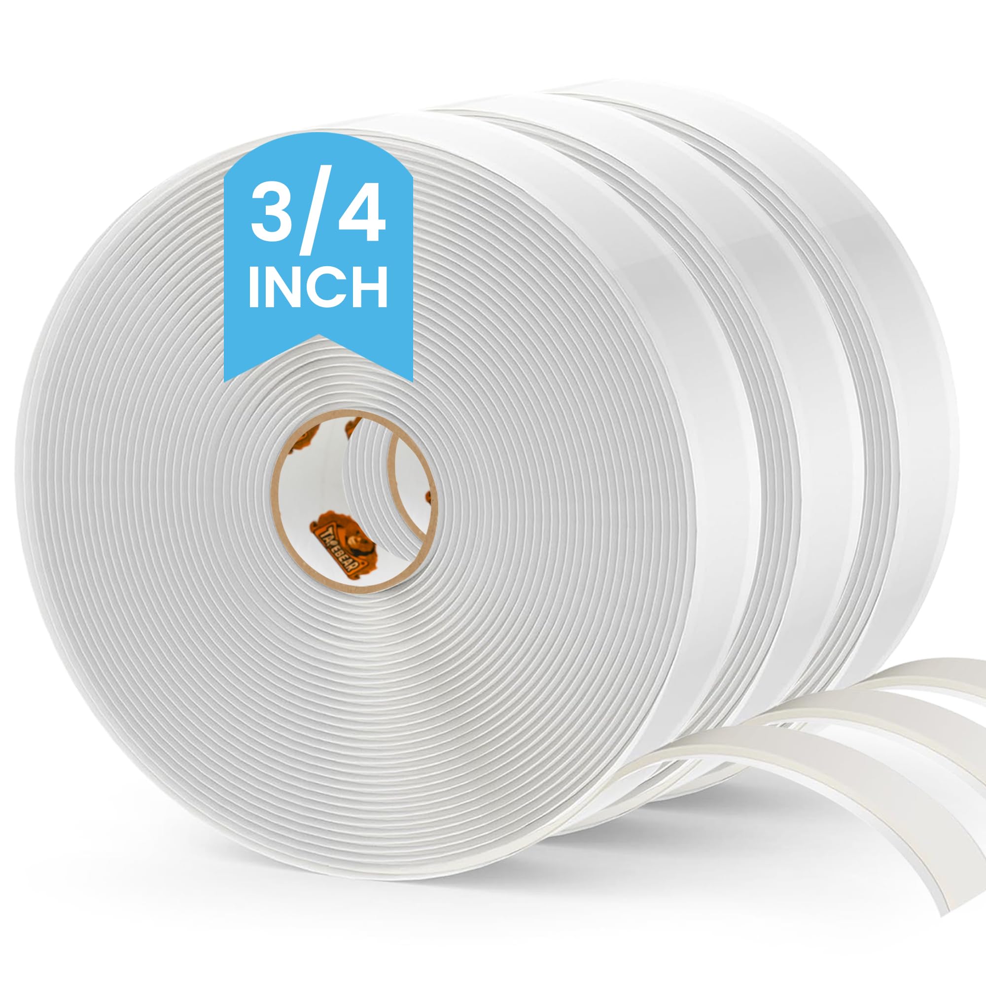 TAPEBEAR Butyl Tape White 19mm x 9m, 3mm Thick RV Roof Sealant Plumbers Putty Tape, Window Seal Butyl Sealant Tape Double Sided Butyl Caulking Tape for Boat Sealing, EDPM, Automotive, Camper, 3Rolls