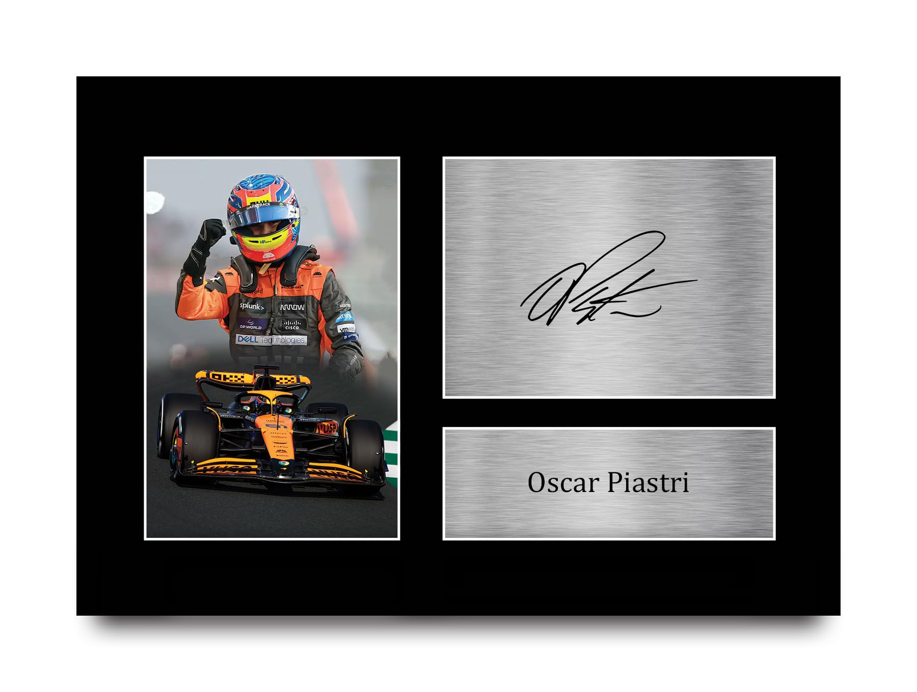 HWC Trading A4 Oscar Piastri McLaren Gifts Printed Signed Autograph Picture for F1 Formula 1 Racing Fans - A4