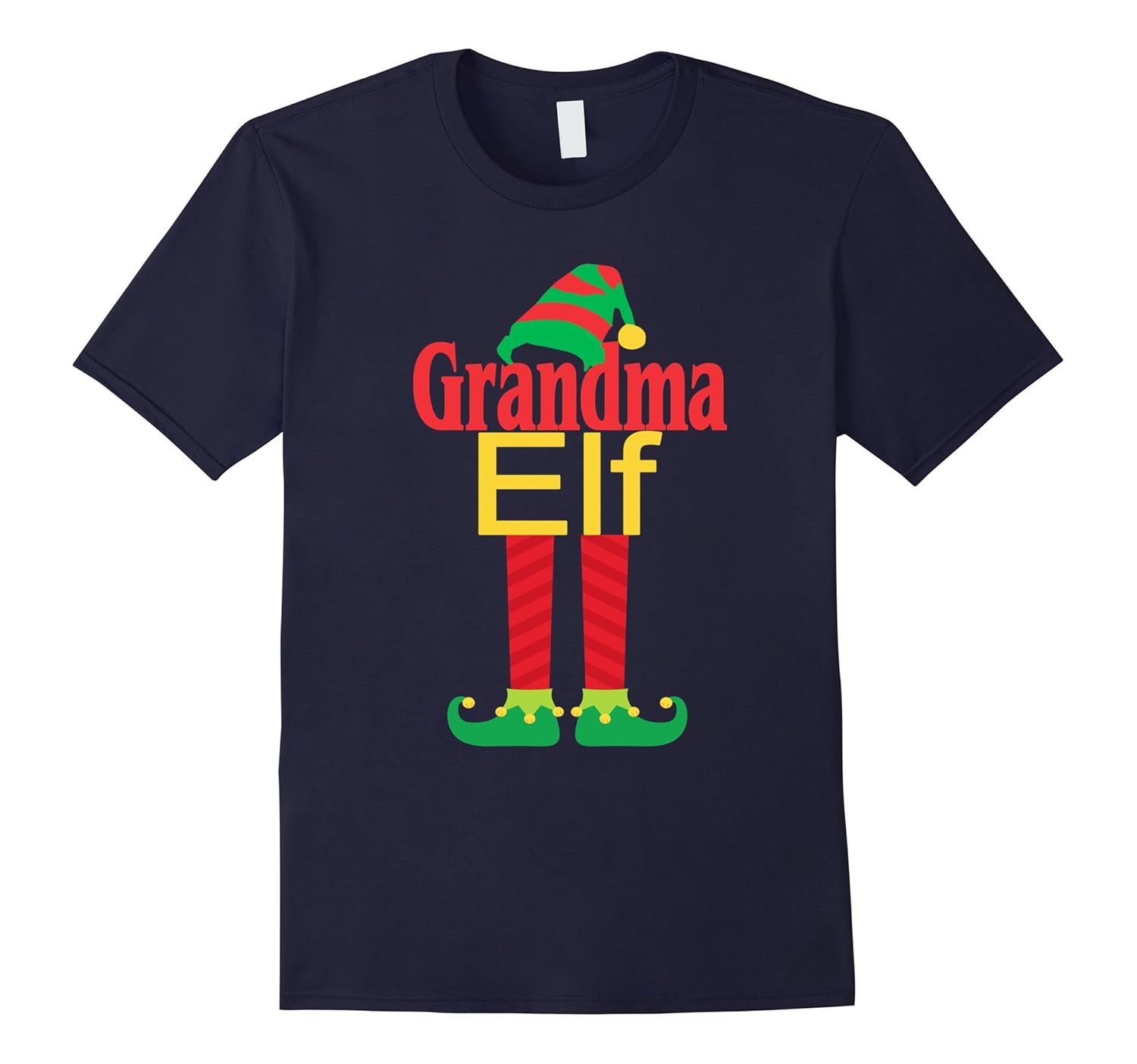 Grandma Elf Matching Christmas Family T Shirt With Hat & Fee-ANZ