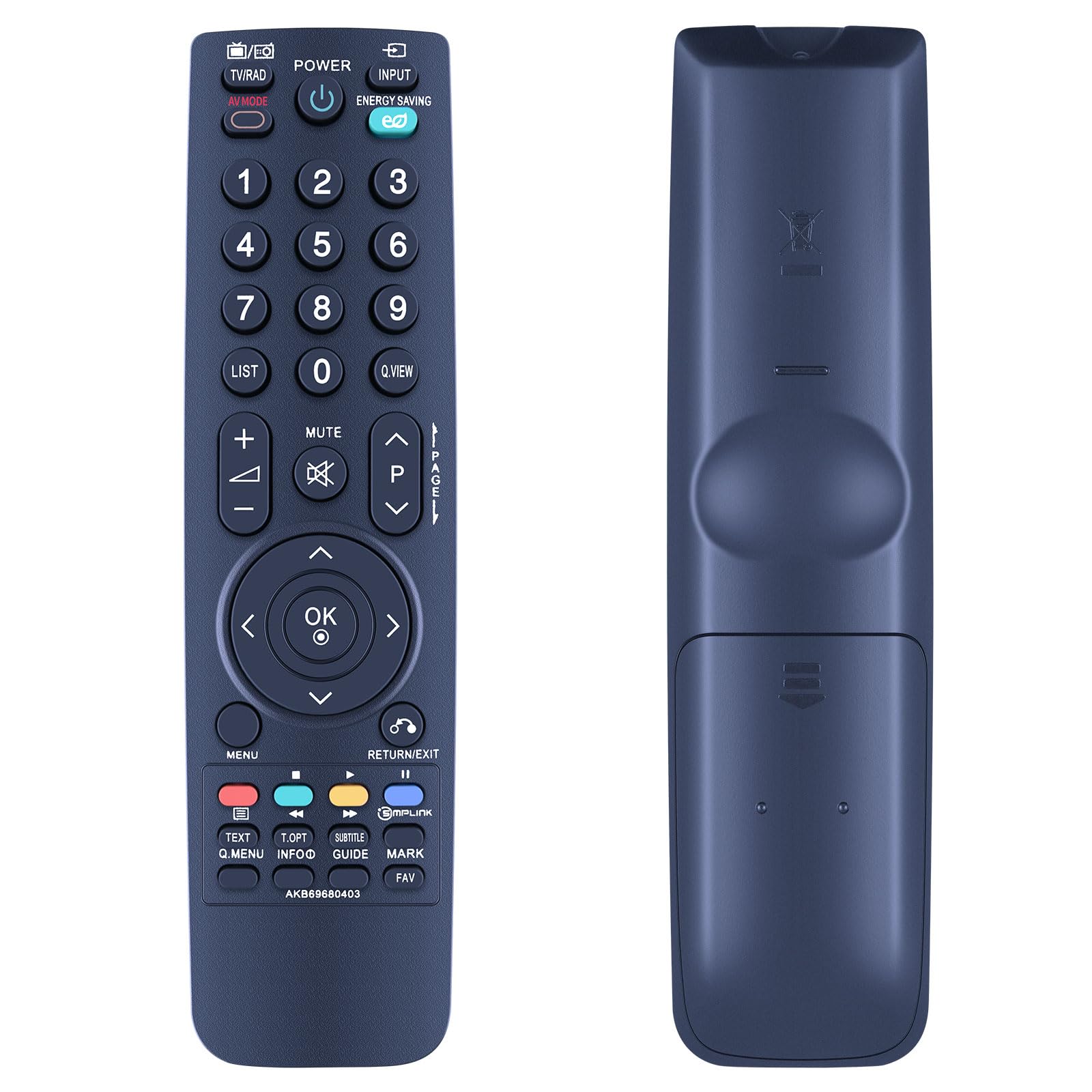 TCNOUMT Replacement LG AKB69680403 Remote Control Compatible with LG LED LCD Smart TV 22LH2000 26LU5020 32LG2100 32LH3000 32LH7030 37LH3010 42LH3000 47LH3020 42PQ20D 50PQ20D