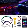 Tesla Model 3/Y Dreamcolor Acrylic Interior Car LED Strip Light with Motion Sensor Switch &USB Hub, 55.1 inches Tesla Neon LED Strip Light, RGB Colors Tesla Ambient Lighting Kits for 2021 2022 2023