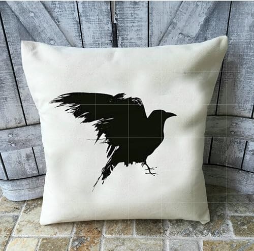 Amazon Com Raven Pillow Canvas Pillow Raven Gift Raven Lover