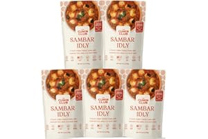 The Cumin Club Sambar Idly - Ready To Eat Indian Vegetarian Delight - Unleash Flavor and Health Effortlessly - Comfort Taste in Every Bite - Pack of 5