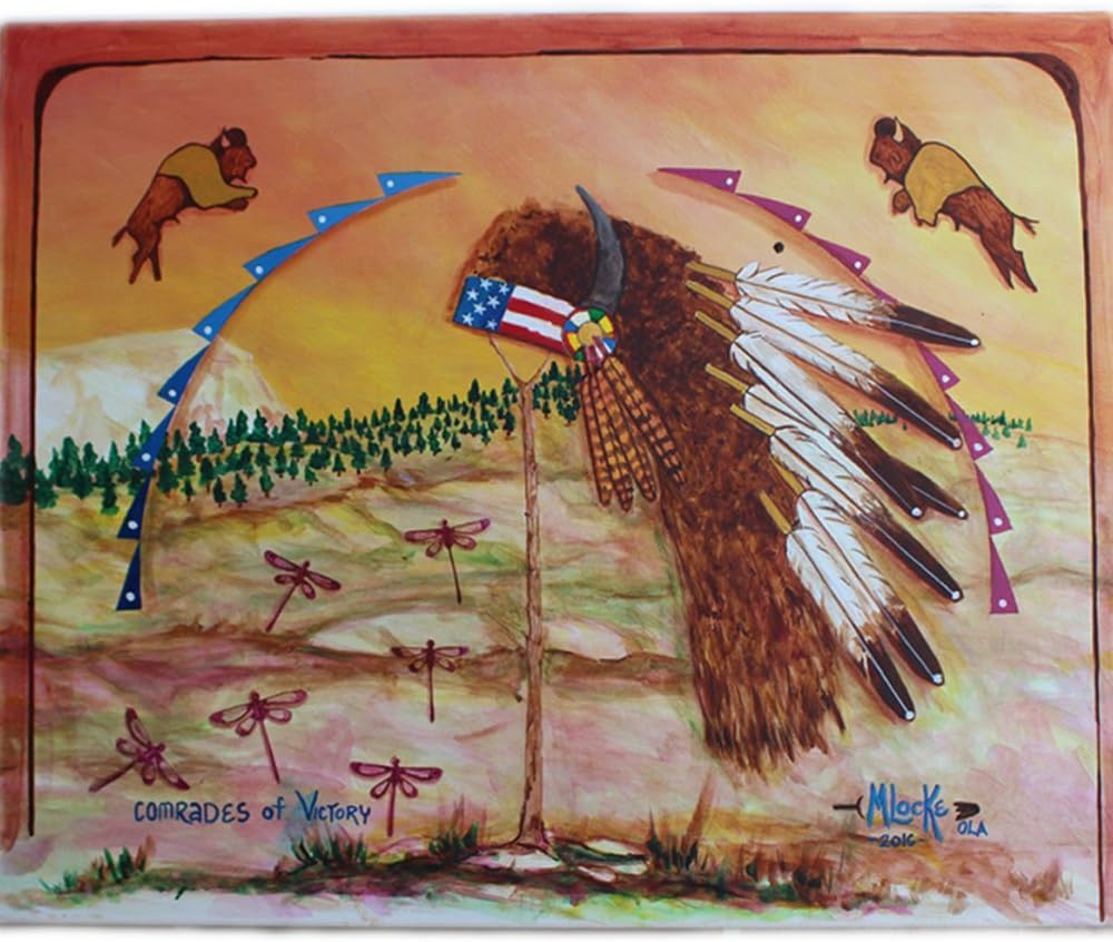 Lakota Crafters "Comrades of Victory" Painting by Merle Locke