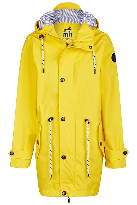 Friesennerz | Maritime Jacke | Regenjacke | Veredelt | Das Original aus Ostfriesland | Modell Norderney | Regenmantel | Gelb 