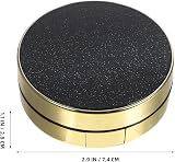 Healifty Refillable Round Makeup Compact Case with Mirror & Puff for Foundation view 8