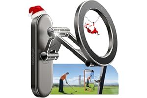 JOYROOM Upgraded Magnetic Golf Cart Phone Holder [Tri-fold+All Alloy] Golf Gifts for Men Women Him Golf Cart Accessories 2025 Stocking Stuffers Compatible with MagSafe iPhone 17-12 Fits EZGO Club Car Yamaha