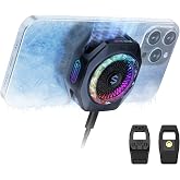 Black Shark Magnetic Phone Cooler 5 Pro - 18 Addressable RGB LEDs, Detachable Grip, APP-Controlled Thermostatic Cooling Fan for iPhone MagSafe/Android/iPad -Gaming/Streaming/Photography