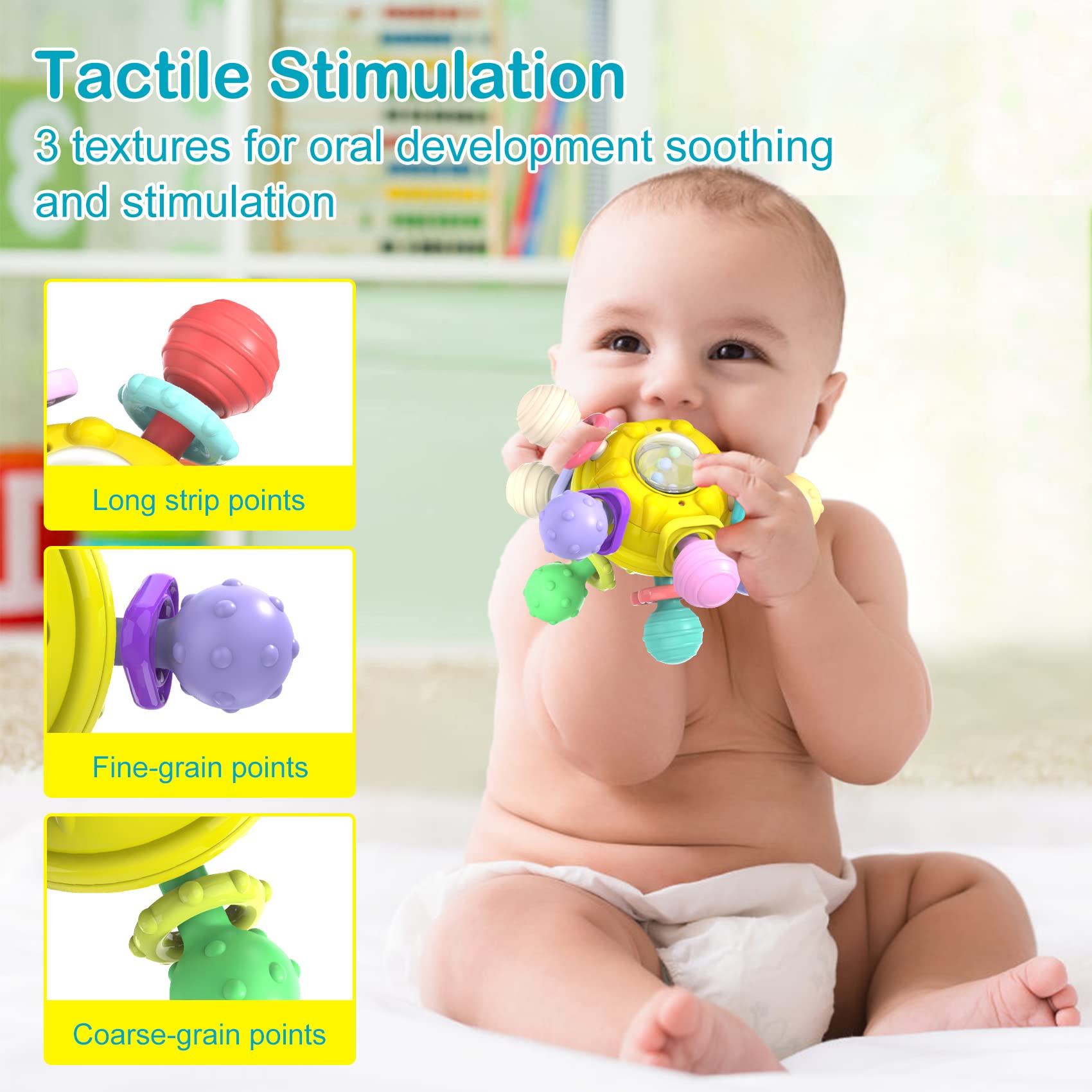 Baby Sensory Teething Toys Montessori Toys Baby Teethers Infant