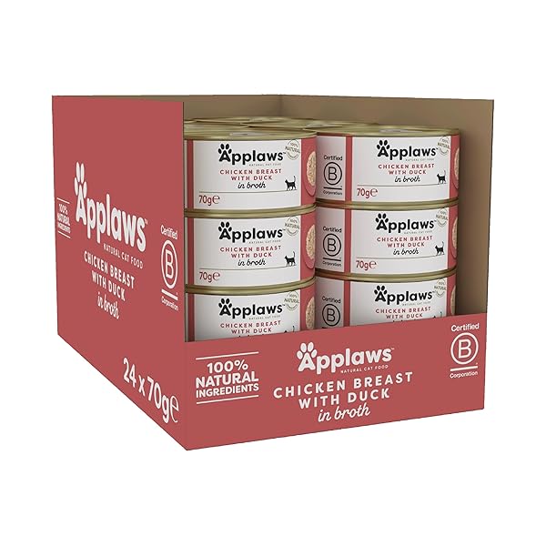 APPLAWS CHICKEN & DUCK FOR CATS TIN, 70 GR