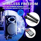 QTX QR12PA Powerful Portable PA with 2 Wireless Mics, Battery 8h view 3