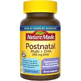 Nature Made Postnatal Multivitamin + DHA 200 mg, 60 Softgels | Postnatal Vitamins for Women, Includes Iron, Vitamin D3, Calcium, Iodine and More for Breastfeeding Moms, 60 Day Supply