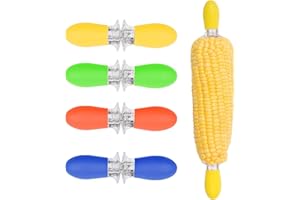 KARE & KIND 8 Pcs Corn Holders, Stainless Steel Corn Cob Holders Corn on The Cob Holders Skewers - Twin Pin Sweetcorn Holders, Interlocking Design Corn Skewers Forks for Home Cooking BBQ -Kitchen Gadgets
