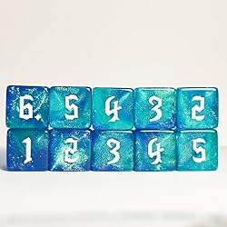 10 PC D6 dice 16mm Acrylic Dice Set for RPG MTG DND