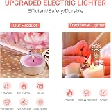 zanmuk Rose Gold Electric Candle Lighter USB Rechargeable Plasma Arc view 2